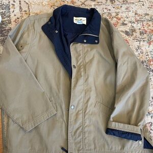Eddie Bauer Tan and Navy Field Jacket